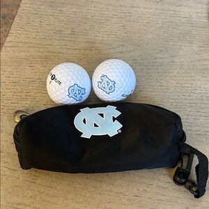 UNC Tar Heels Logo Golf Balls and Pouch